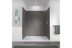 Miseno MSW786032 ReadySet 60" X 32" X 78" Five Panel Alcove Shower Wall Kit - Basalt