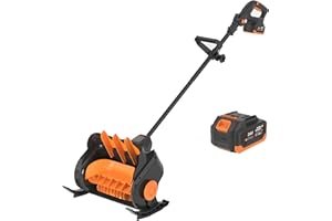 Vicien Snow Blower Cordless,24V/4Ah Li-Ion Battery Powered Snow Thrower with Battery and Charger,Brushless Motor,13in Width 7in Depth,Handheld Electric Shovel (Non-Speed Controlled)
