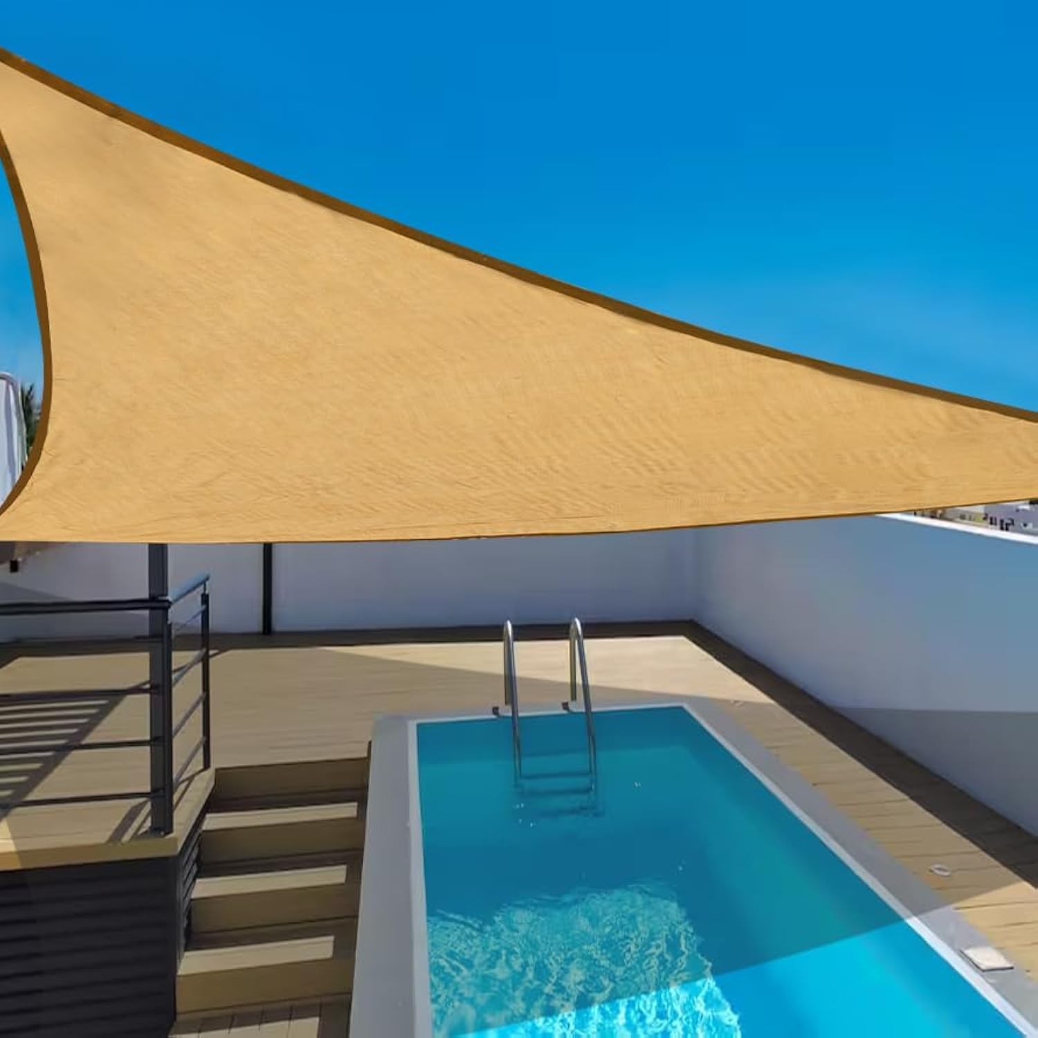 E.share 18' x 18' x 18' Triangle Sand UV Block Sun