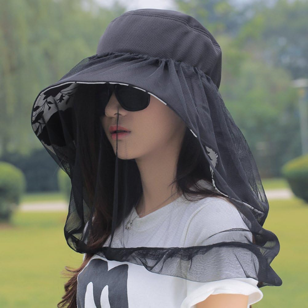 sun hat with veil