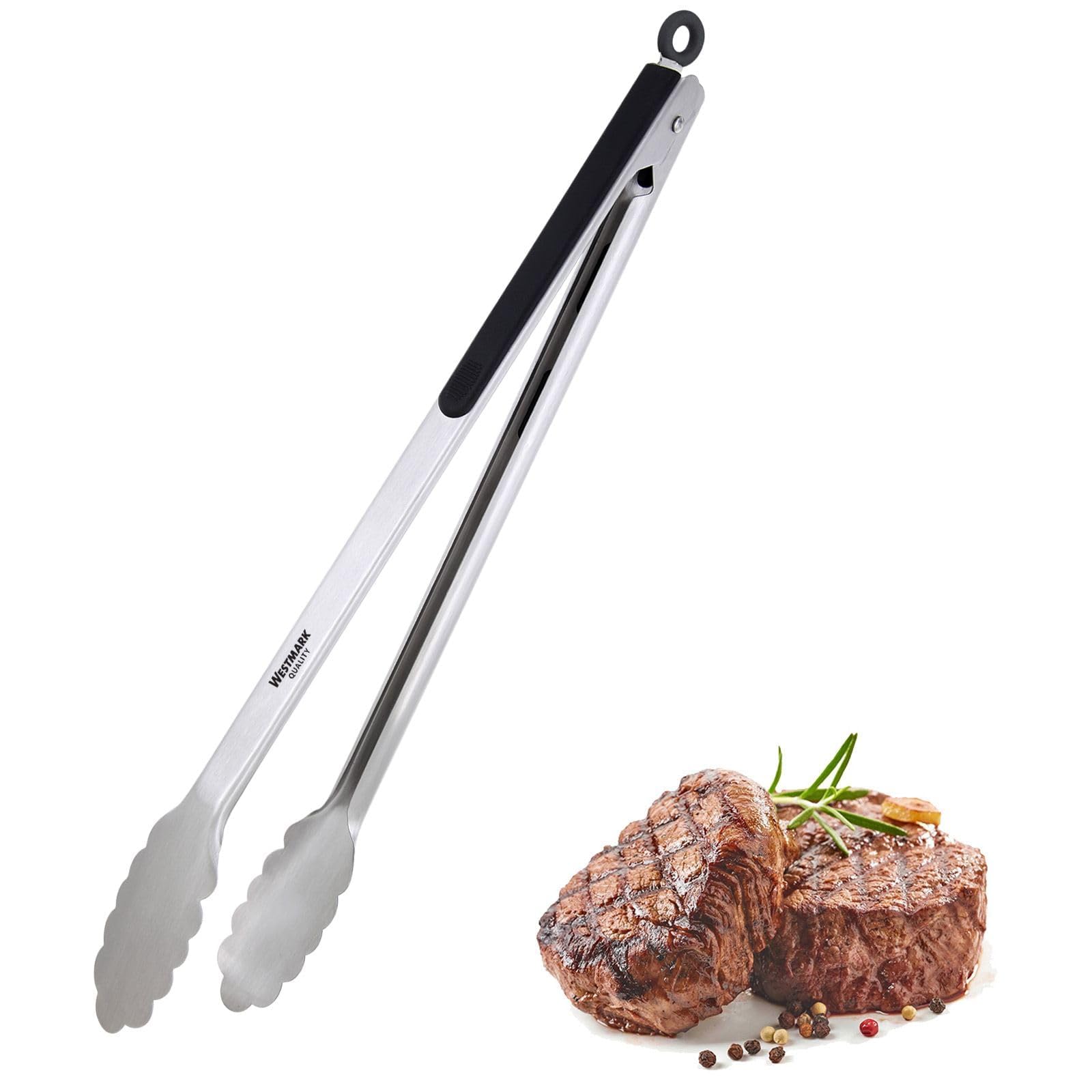 Westmark Grillzange, Rostfreier Edelstahl/Kunststoff, Länge: 37,7 cm, Classic Spezial, Silber/Schwarz, 15162270 8