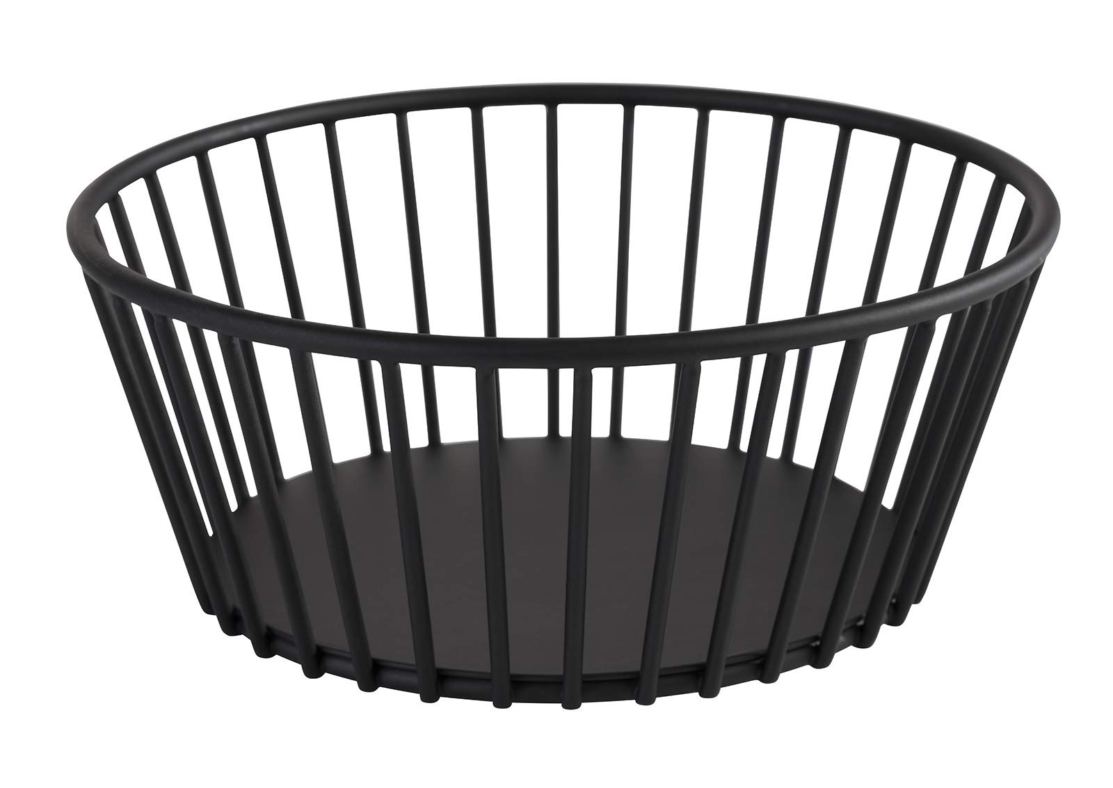 APS Urban 30410 Round Metal Basket Diameter 17 x 7 cm Black