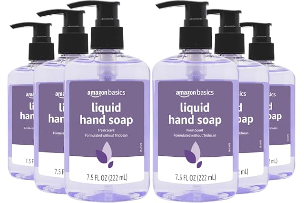 Amazon Basics Original Fresh Liquid Hand Soap with Moisturizers, 7.5 Fl Oz (Pack of 6)