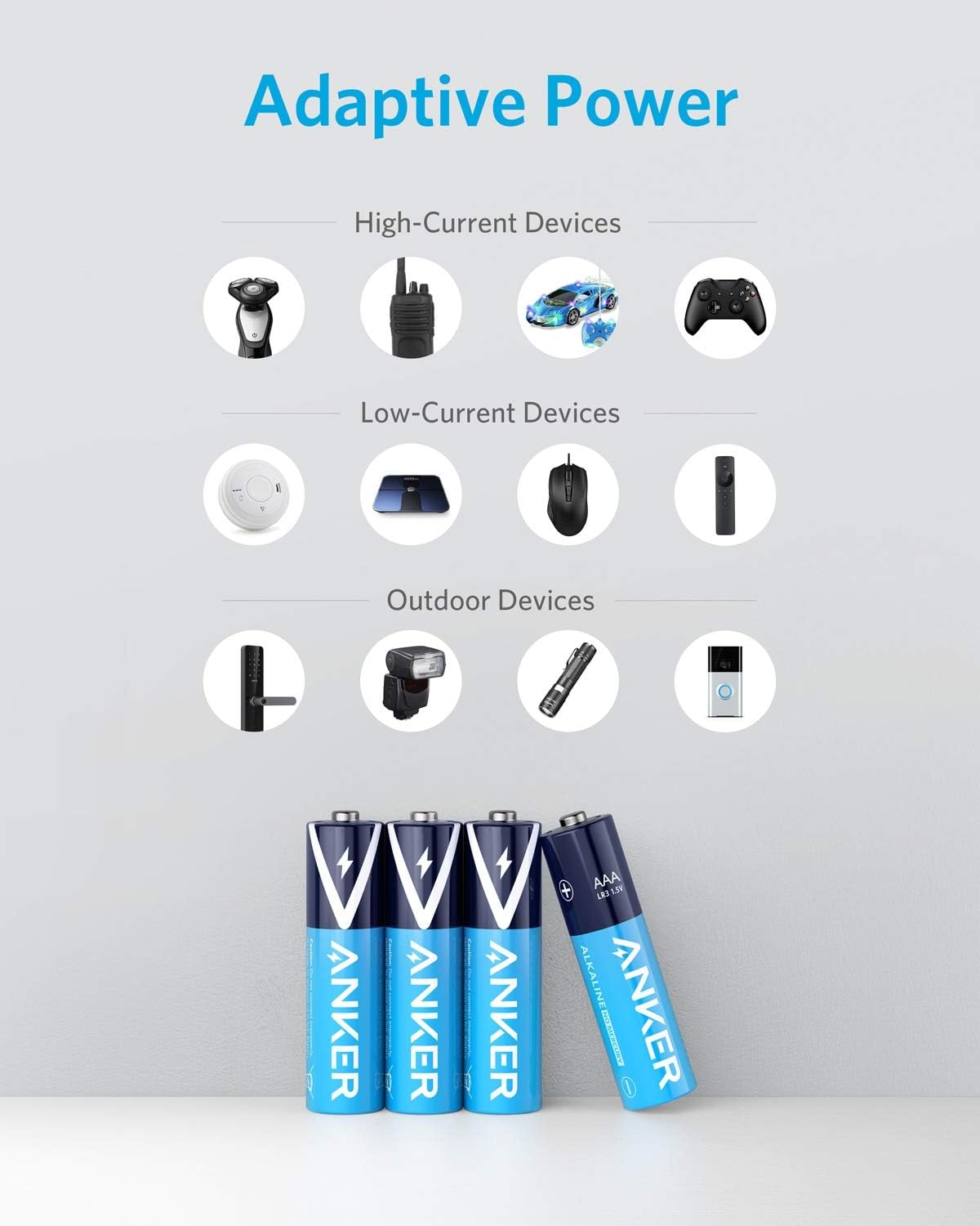 Anker Alkaline AA Batteries (24-Pack), Long-Lasting & Leak-Proof with PowerLock Technology, High Capacity Double A Batteries with Adaptive Power and Superior Safety (Non-Rechargeable): Home Audio & Theater