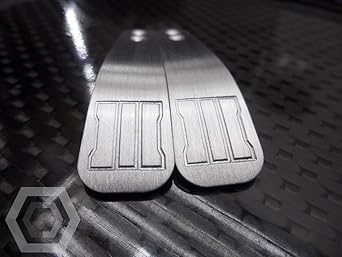 PS4 Aluminium 'BRUSHED' paddles mit BO3 Gravur + 2 flexiblen Unterlegscheiben