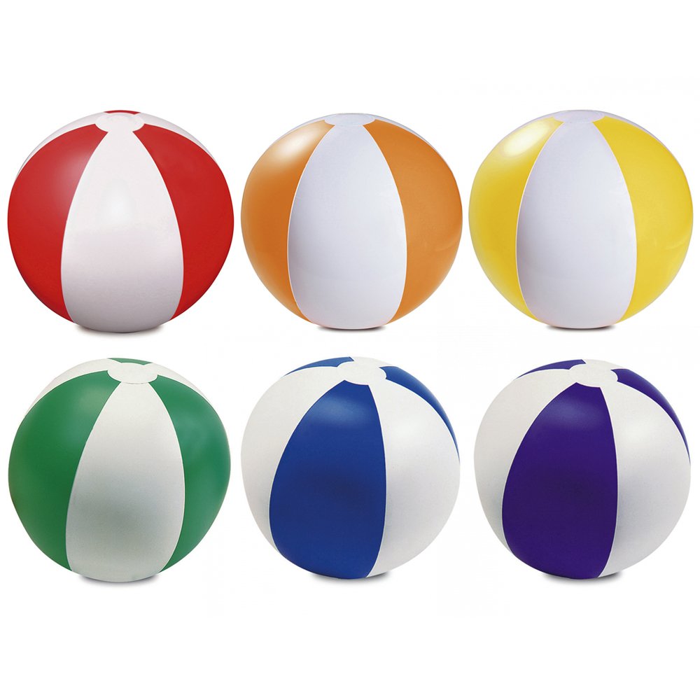 eBuyGB Pack of 12 Inflatable Colour Ball - Beach Pool Game, Mixed Colours, 22 cm/9"