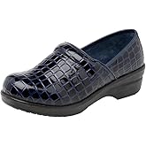 CUSHIONAIRE Women's Claire Slip-On Clog, Vegan Leather, Memory Foam, Lightweight Comfort Clog with 1.5-Inch Heel