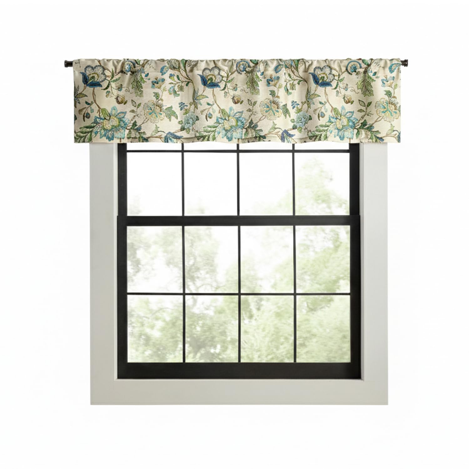 Ellis Curtain Brissac Tailored Valance, 70 x 15, Blue — image 1