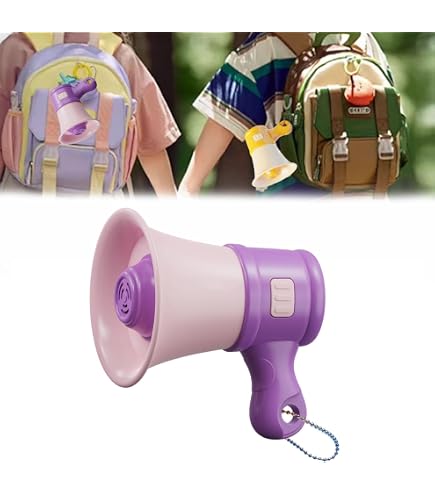 Milageto Megáfono Infantil Con Altavoz Y Efectos De Sonido – Accesorio De Juego De Rol Para Policía Y Bombero, Compacto Y Portátil