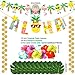 78pcs Hawaiian Aloha Party Decorations Aloha Banners with Flamingo Topper Pineapple Balloons Tropical Palm Leaves Umbrella Straws for Summer Luau Birthday Party Supplies