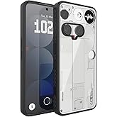TUDIA Lucion Clear Fit Designed for Nothing Phone 3 Case (2025), Shockproof Matte TPU Bumper Anti-Yellowing Transparent Hard Back Slim Grip Protective Cases Cover (Black)