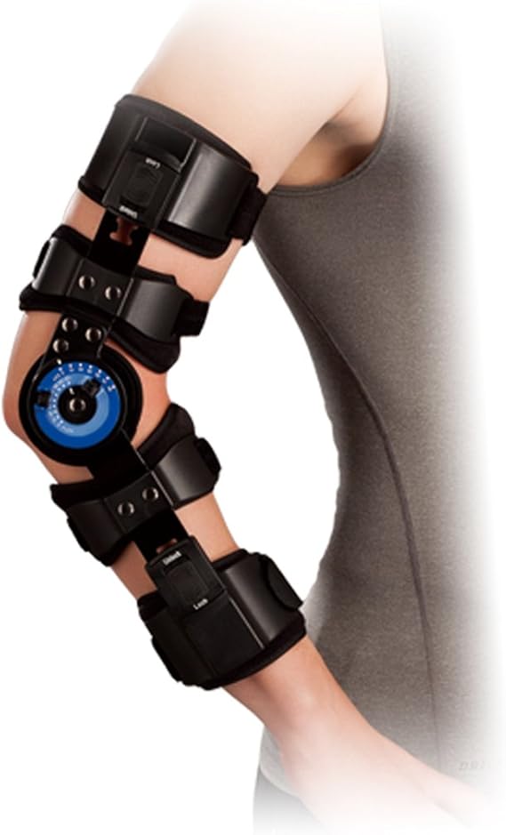 Orthomen Hinged ROM Elbow Brace, Adjustable Post OP Elbow