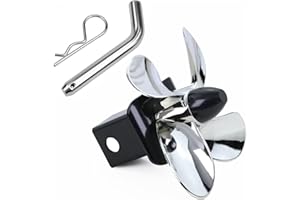 Spinning Propeller Trailer Tow Hitch Cover Plastic 77009 for 2 Inch Receivers with Trailer Hitch Pin & Clip