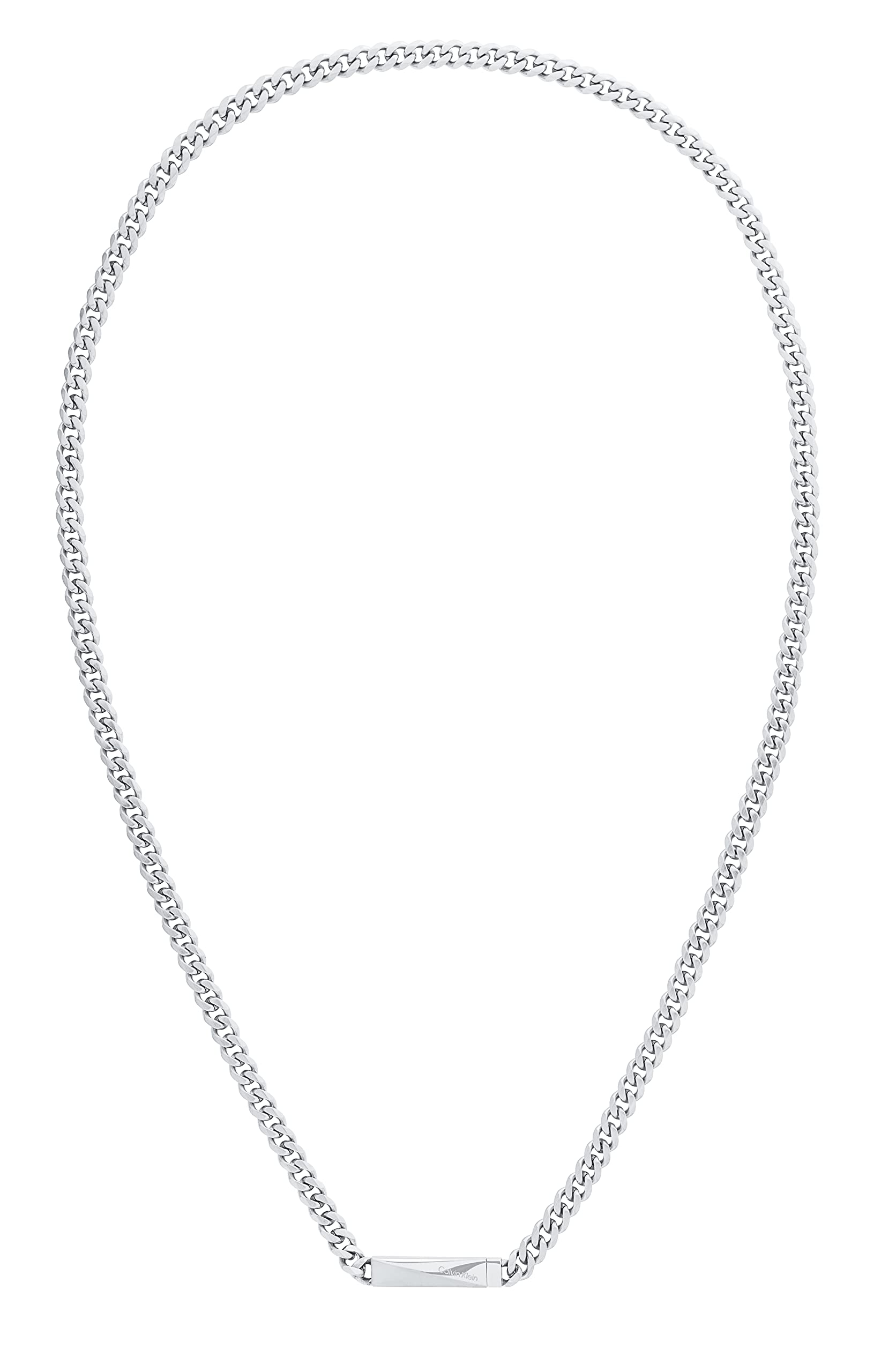Calvin Klein Men's ICONIC ID Collection Chain Necklace in Stainless Steel with a Charm - 35000055