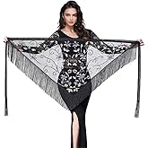 Women Belly Dance Hip Scarf Triangle Dance Belt Skirt with Fringe