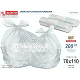 200 Sacchetti Trasparenti Per Rifiuti Ccliners Da 2-4 Galloni – Perfetti Per Bagno E Ufficio