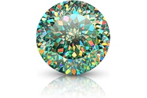 GENERIC Loose Moissanite 2 Carat, Green Color Diamond, VVS1 Clarity, Portuguese Cut Brilliant Gemstone for Making Engagement/Wedding/Ring/Jewelry/Pendant/Earrings/Necklaces Handmade Moissanite