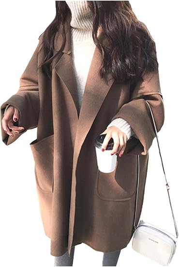 Amazon オーバーザムーン 最終在庫セール ガウン コート ゆったり アウター コート オーバーサイズ ビック シルエット ロング 通勤 通学 オシャレ M 2xl レディース コート ジャケット 通販