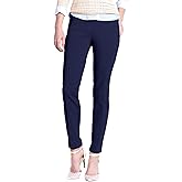 SLIM-SATION Women's Wide Band Pull On Ankle Pant with Tummy Control, 6, Midnight