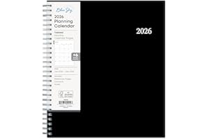 Blue Sky 2026 Monthly Planner Calendar, January 2026 - December 2026, 8" x 10", Monthly Layout, Flexible Cover, Silver Wirebound, Laminated Tabs, Enterprise