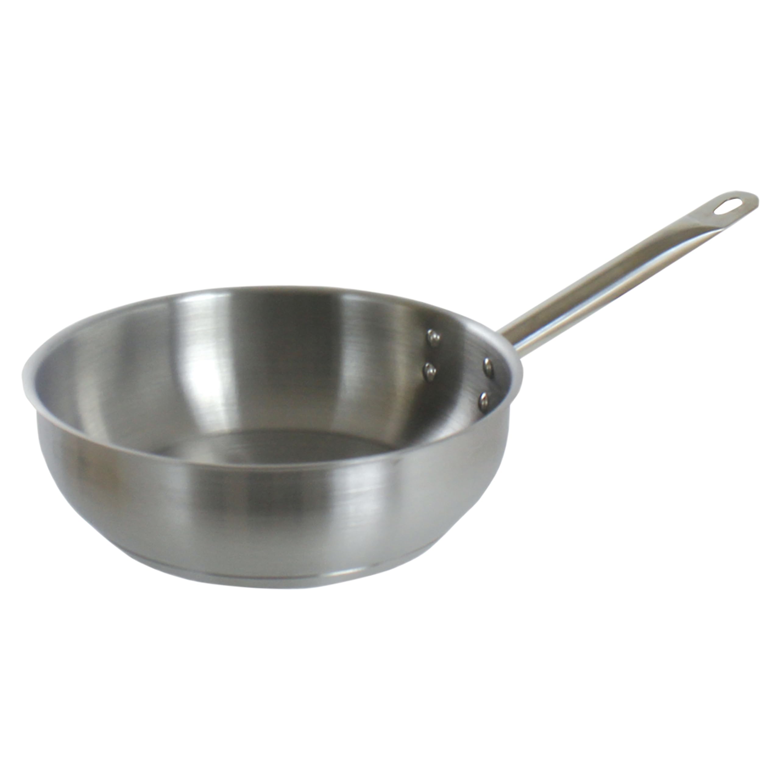 Commichef Plus Superior Blend Stainless Steel Sauté Pan without Lid, Strong Corrosion Resistance, 18cm