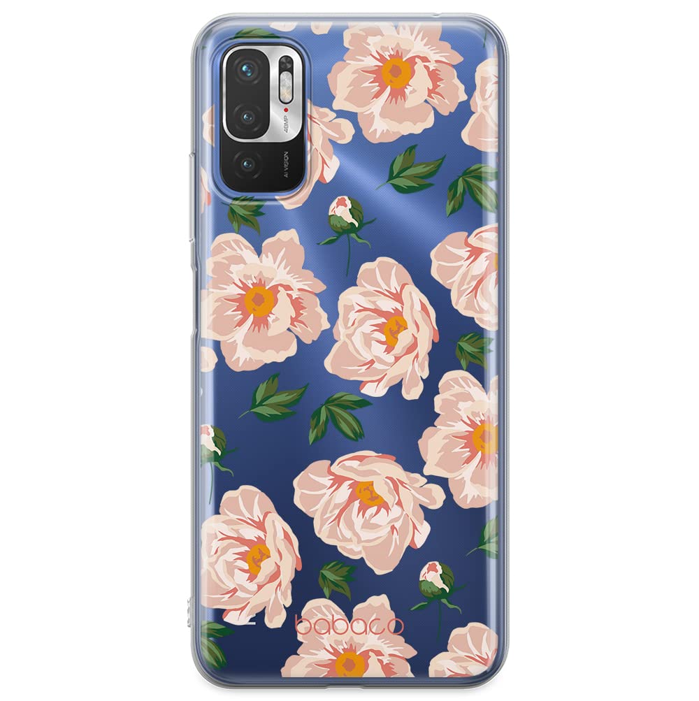 ERT GROUP mobile phone case for Xiaomi REDMI NOTE 10 5G / POCO M3 PRO original and officially Licensed Babaco pattern Flowers 014 adapted to the shape of the mobile phone, partially transparent
