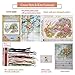 Printed Cross Stitch Kits 11CT 17X13 inch 100% Cotton Holiday Gift DIY Embroidery Starter Kits Easy Patterns Embroidery for Girls Crafts DMC Stamped Cross-Stitch Supplies Needlework Home in Country