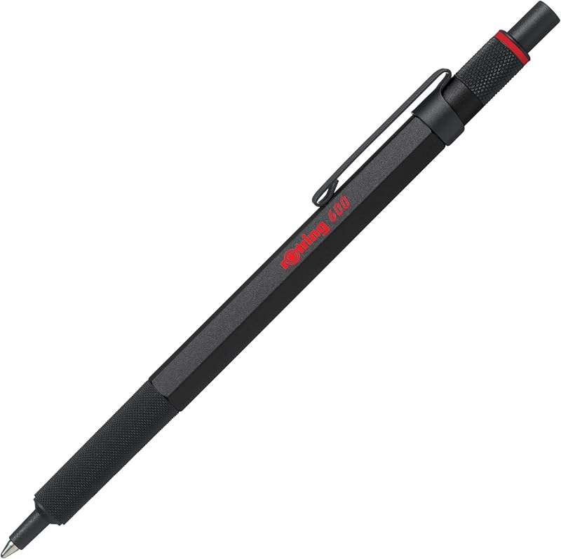 600 penna a sfera | punta media | inchiostro nero | corpo nero | ricaricabile