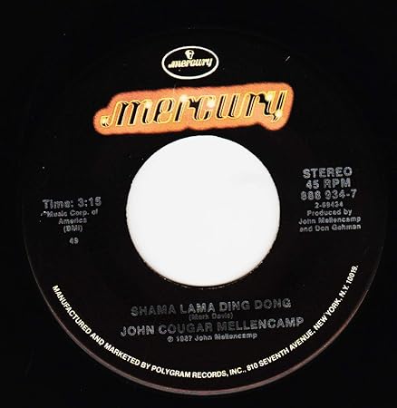 John Cougar Mellencamp John Cougar Mellencamp John Cougar Mellencamp 45 Rpm Shama Lama Ding Dong Cherry Bomb Amazon Com Music