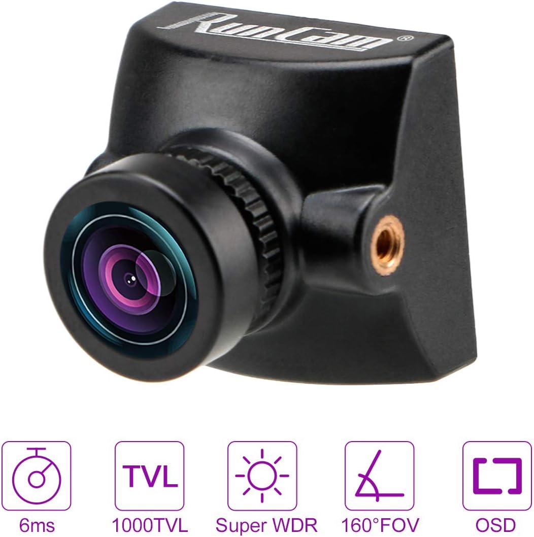 FPV Camera RunCam Racer 3 1000TVL 1.8mm Lens FOV 160 Degree Mini Cam 6ms Low Latency PAL/NTSC 16:9/4:3 Switchable for FPV Racing Drone Quadcopter