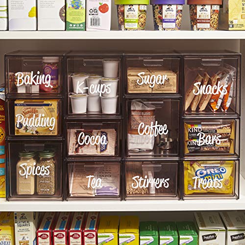 STORi Mod Stackable Pantry Storage Drawers 41/2" Tall set of 2