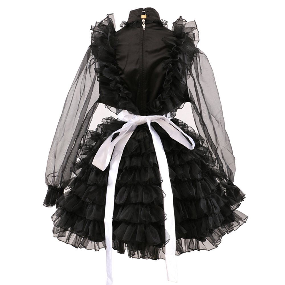 open lace back dress Amazon.com: Women Sissy French Maid Off Shoulder Organza Dress Uniform  Costume Crossdress (Medium) Blue : Clothing, Shoes & Jewelry