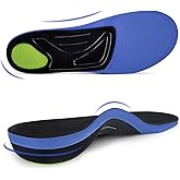 Plantar Fasciitis Insoles, Arch Support Inserts 220+ lbs Pain Relief Orthotic for Men Women, Flat Feet Running Work Boot Insole for Standing All Day-S