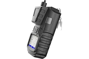 FORSENSAL Gas Detector with Pump, 4 Gas Monitor Multi Gas Detector CO EX O2 H2S Monitor, 3000mAh Rechargeable 4 Gas Monitor with Calibration Kit, Portable LCD Display with Clip Sewer Gas Detector 4 Gas Meter