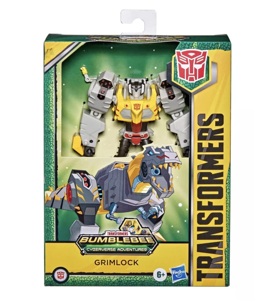 Transformers Bumblebee Cyberverse Adventures Deluxe Class Grimlock Action Figure, Chomp Jaw Action Attack, 12.5 cm