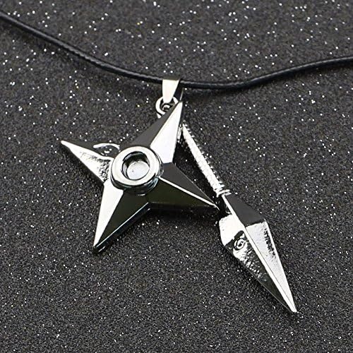 Necklace Kunai Shuriken Dart Weapon Konoha Logo Uzumaki Naruto Pendant