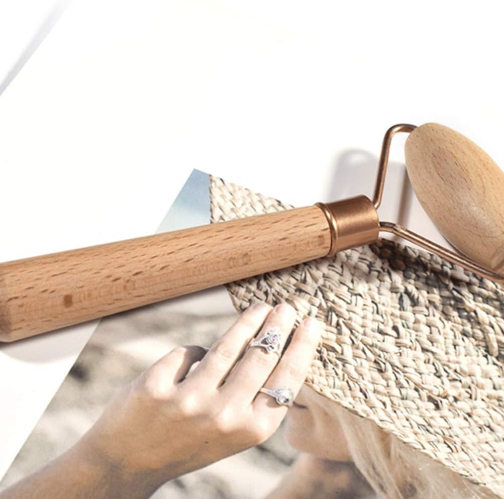 Exceart Wooden Roller Face Massage Roller Body Eyes Neck Massager Tool for Face Anti Aging Anti Wrinkle, As Shown, 12.6*5.8cm - Image 5