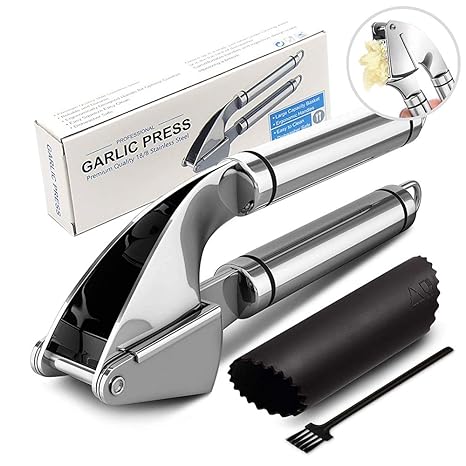 Professionelle Edelstahl Knoblauchpresse , Precision Kitchenware, 100% Premium Quality von VOYAGE