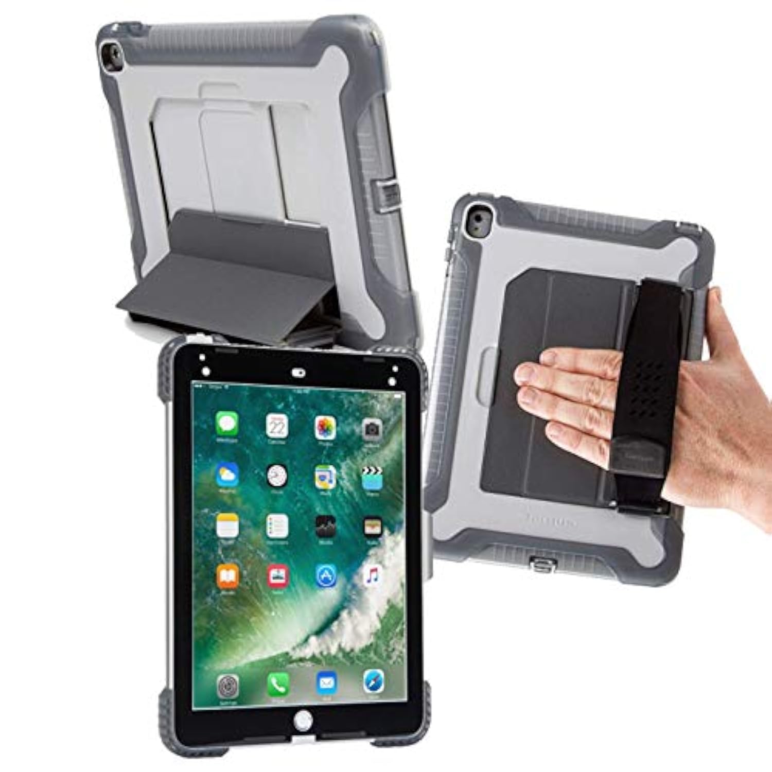 Targus Safeport Shock Absorbing Moulded TPU Shell Rugged Case with Military Grade Drop Protection, Compatible with iPad Air, Air 2, iPad Pro 2016 (9.7”), iPad 2017/2018 (with 9.7" screen)
