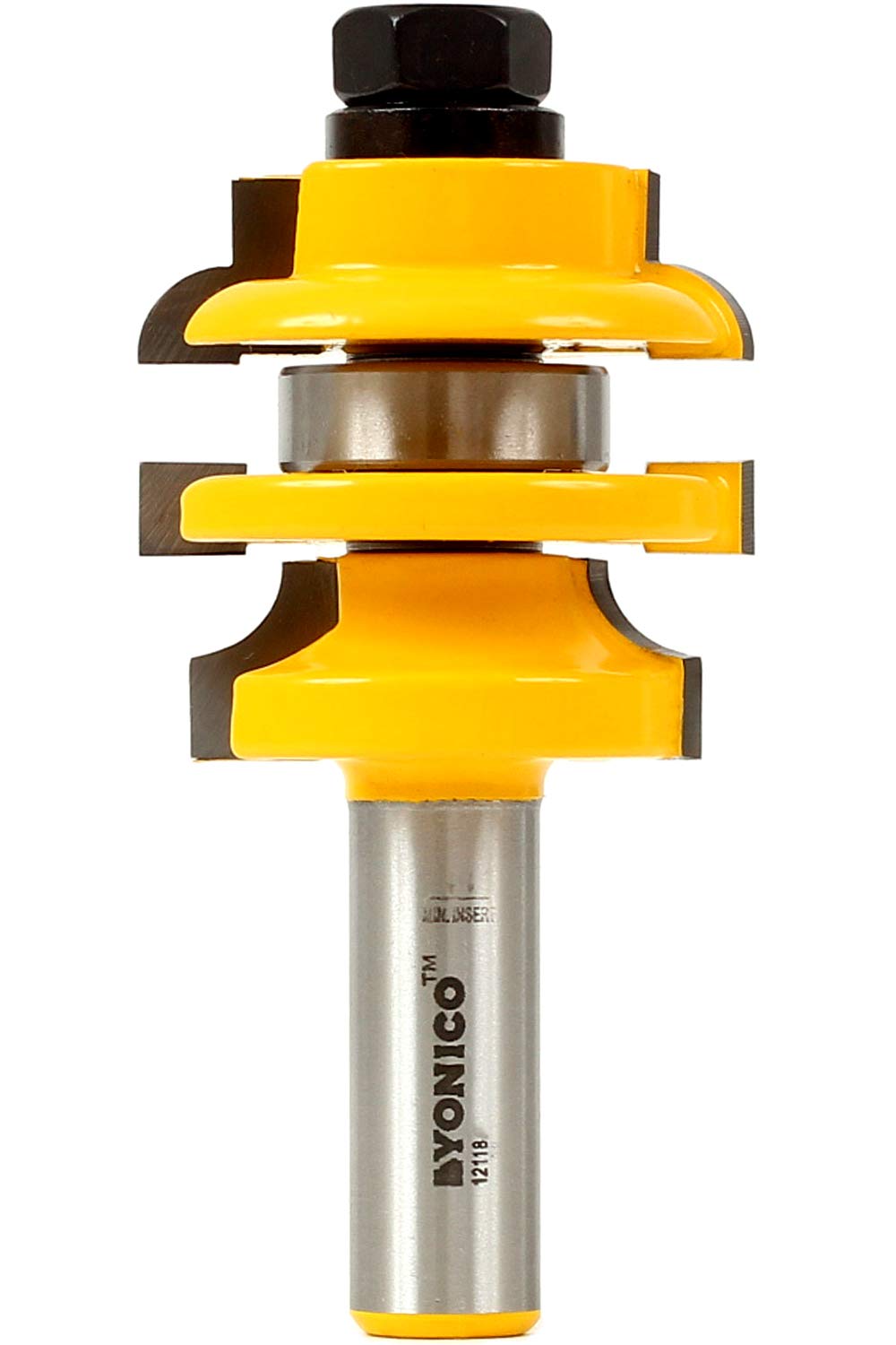 Yonico 12118 Roundover Stacked Rail and Stile Router Bit 1/2-Inch Shank