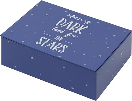 Creibo CBOX002 - Caja Cartón Decorada Estrellas: Amazon.es: Hogar