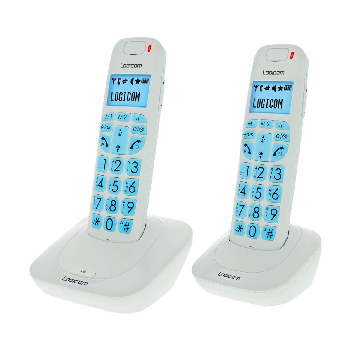 3483071352501 Logicom Confort 250 Double Téléphones Sans Fil Blanc