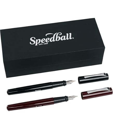Speedball Calligraphy Fountain Pen Ink Cartridges Set - Black (10 Pack - View #9