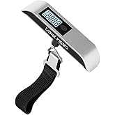 travel inspira Luggage Scale, Portable Digital Hanging Baggage Scale for Travel, Suitcase Weight Scale with Rubber Paint, 110