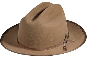 YESCRIBIR Open Road Hat Fedora Hat Pure Wool Felt Hat Vintage Rancher Hat Airway Vented Panama Hats for Men Women