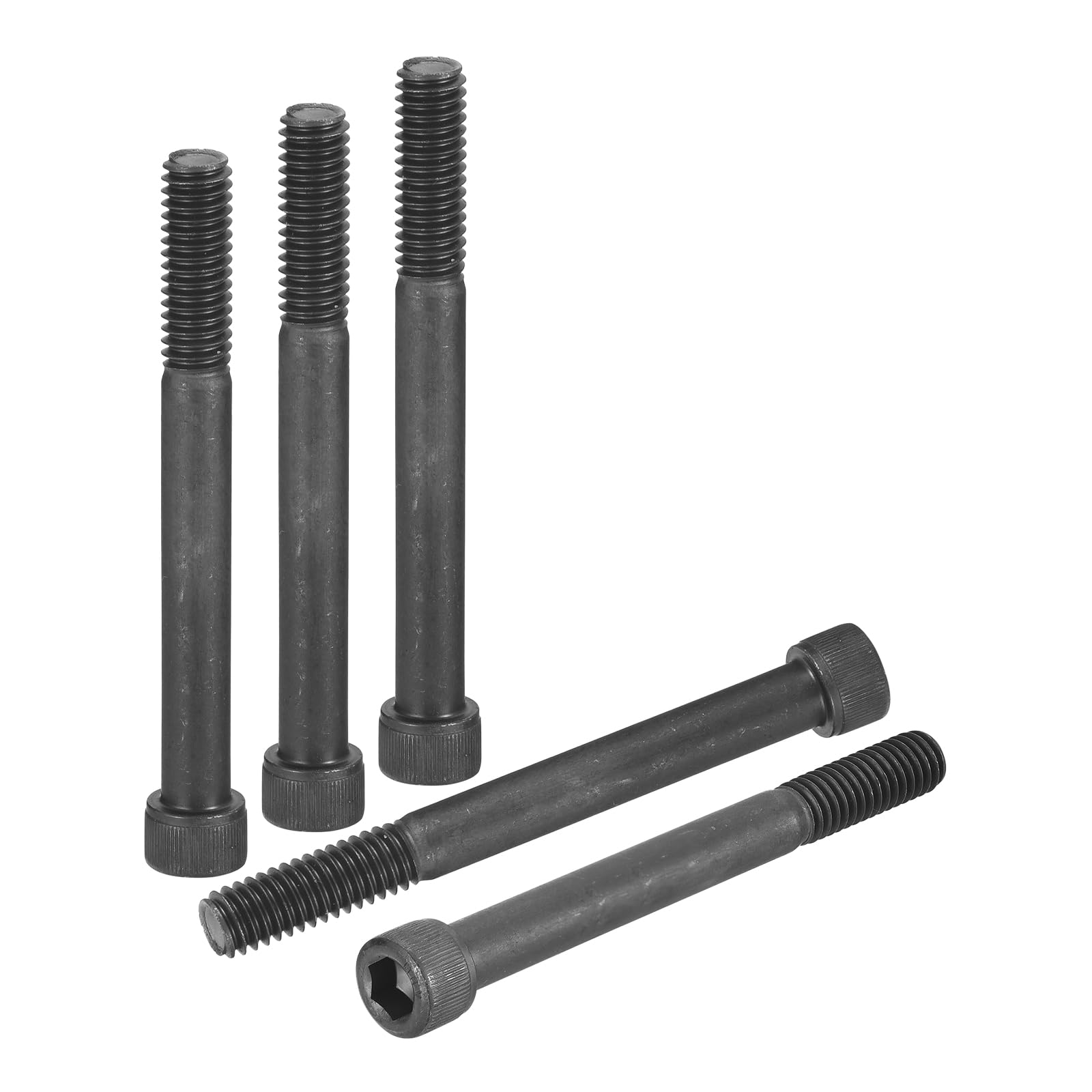 DTGN 5/16"-18x3-1/2" Socket Head Cap Screws Bolts - 10Pack - Good for Road Bicycle, Mountain Bike, Auto, Motorcycle - Carbon Steel Hex Head Metric Screws, Black