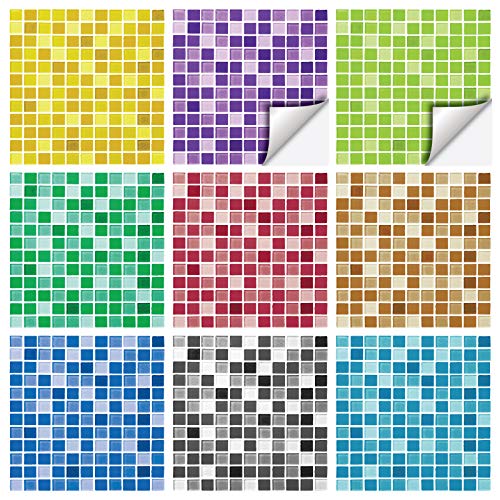 Wall Genie Tile Stickers x30 Pack, Self adhesive vinyl, 150mm x 150mm