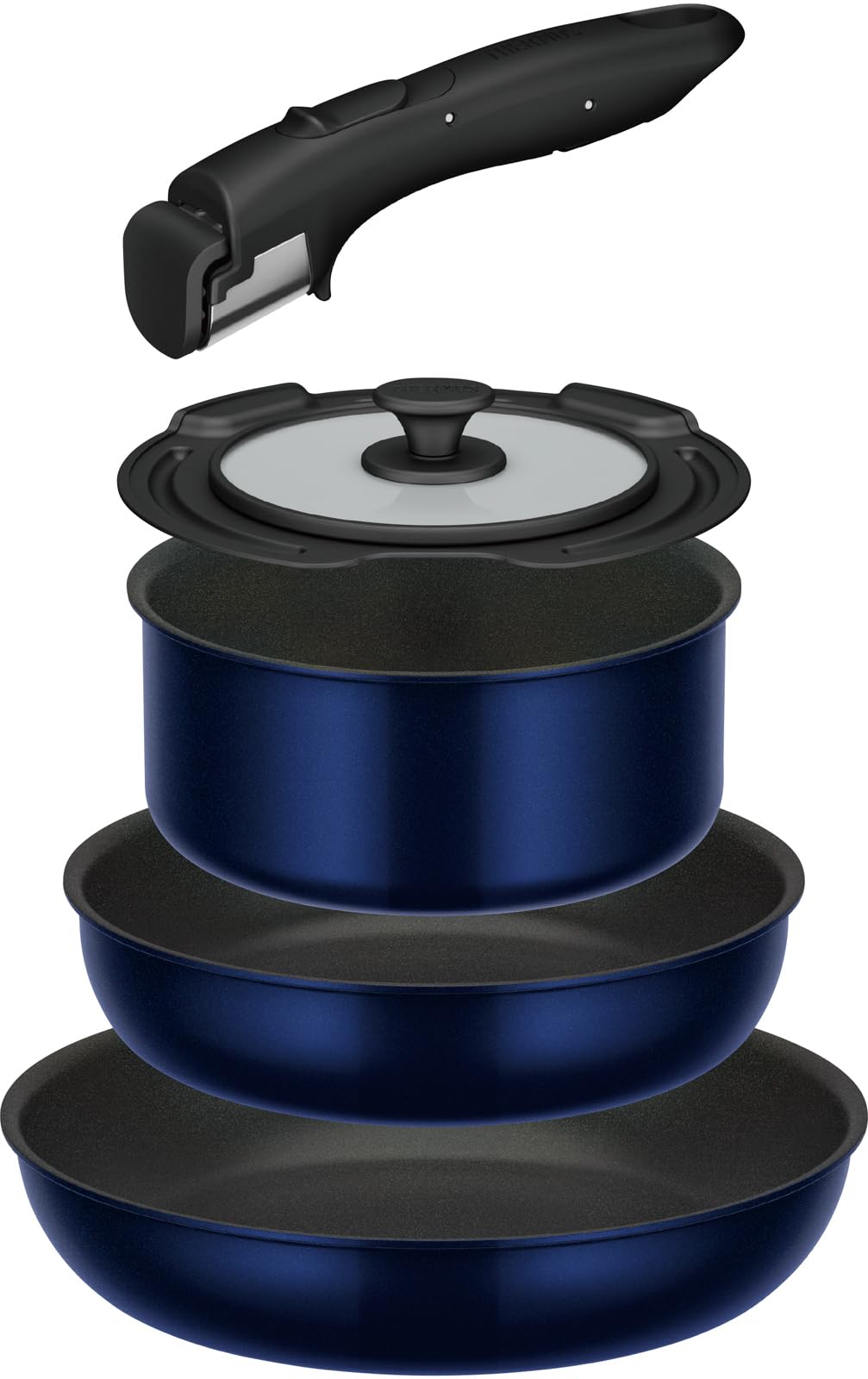 サーモス デュラブルシリーズ 取っ手のとれるフライパン5点セット ディープブルーの商品画像