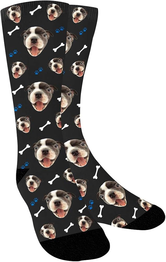 Custom Dog Socks, Turn Your Pup Pet Photo into Personalized