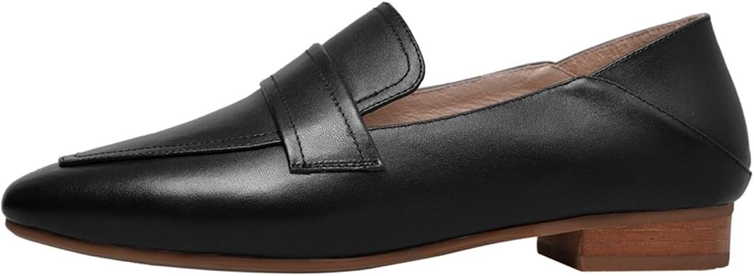 Amazon Xyjp おじ靴 黒 レディース ローファー ファッション スリッポン スクエアトゥ ローヒール 22 0cm シンプル ローファー パンプス 痛くない ドライビングシューズ 軽量 柔らかい モカシン甲高 歩きやすい 履きやすい Xyjp シューズ バッグ